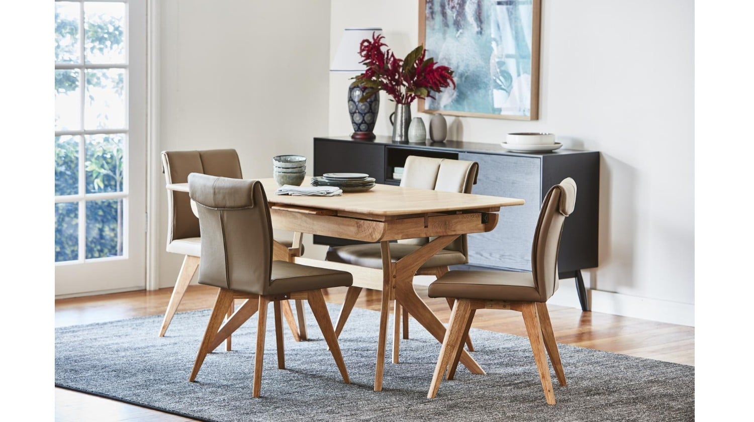 Vox Nature Oak Dining Table With Drawers Built In Trivet atelieryuwa